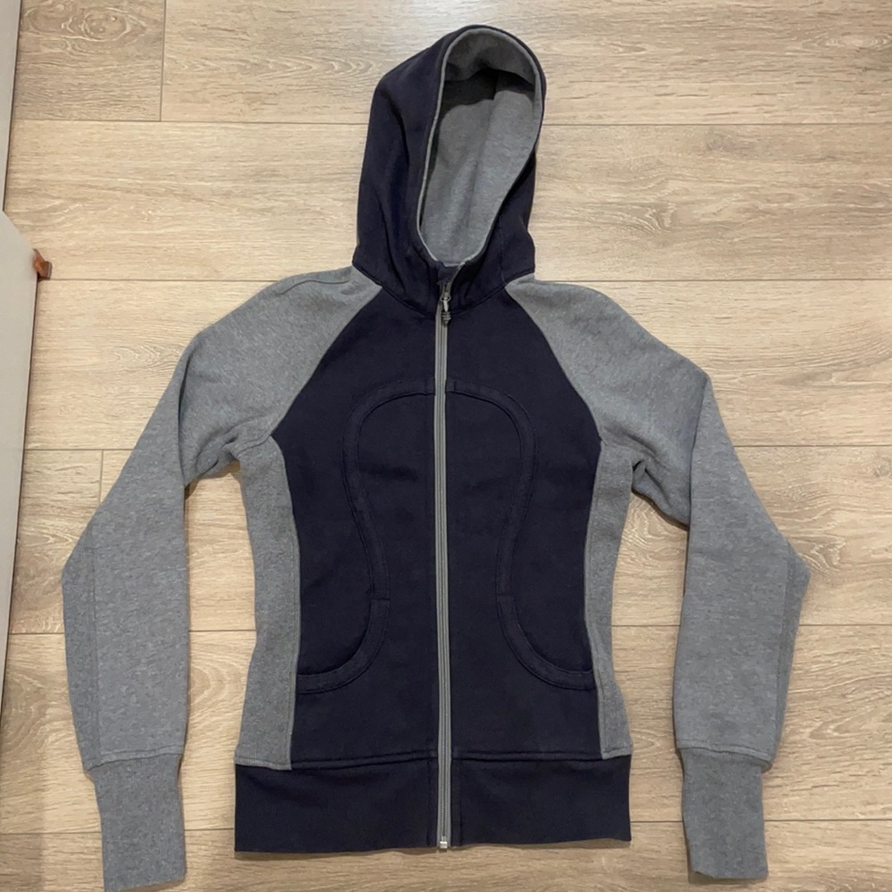 Lululemon Scuba Hoodie - Slate & Heather Grey - Size 4